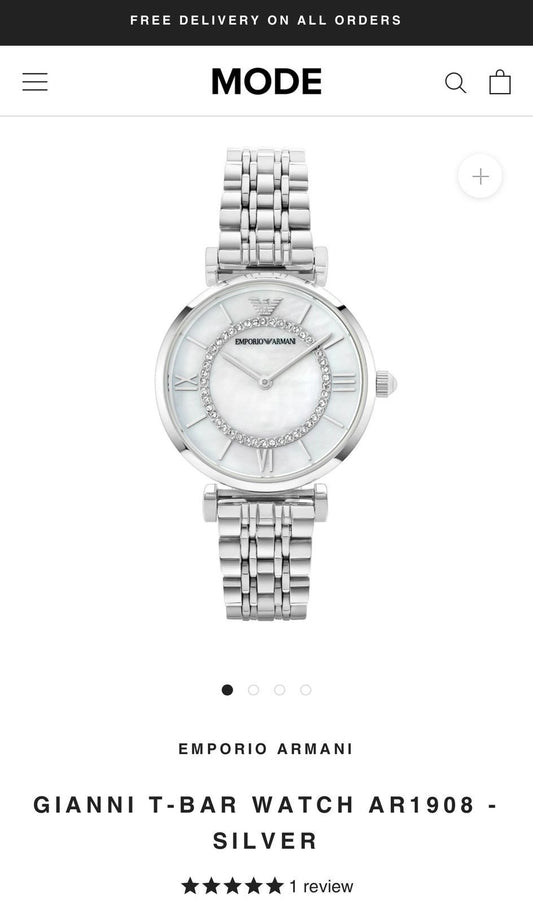 Emporio Armani Giant T Bar Watch for Womens